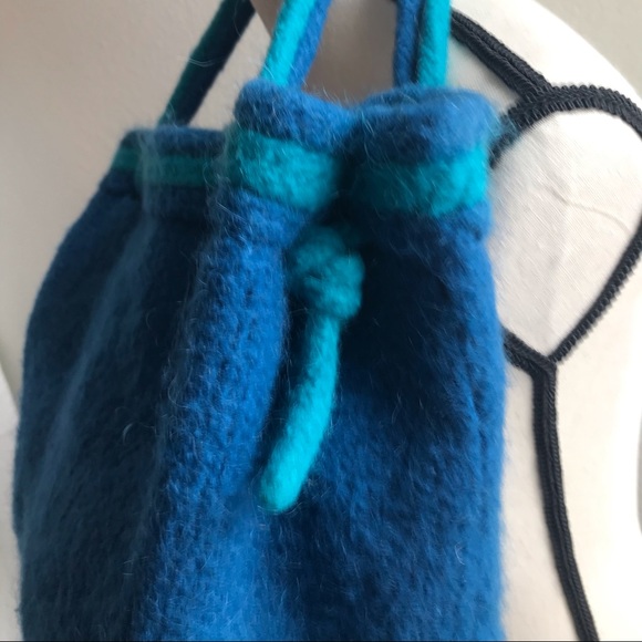 NWOT Large Boiled Wool handcrafted bag / purse - Picture 6 of 12